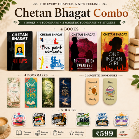 Chetan Bhagat’s Young India Storybox – 4 Novels + 12 Reading Goodies | 16-Piece Combo
